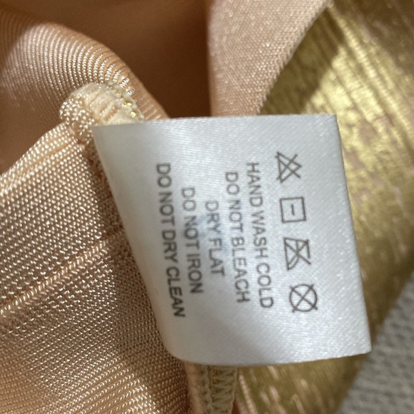 Bella Barnett Lika Elegant Gold One-Shoulder Dress bodycon women L event luxury - Picture 13 of 14